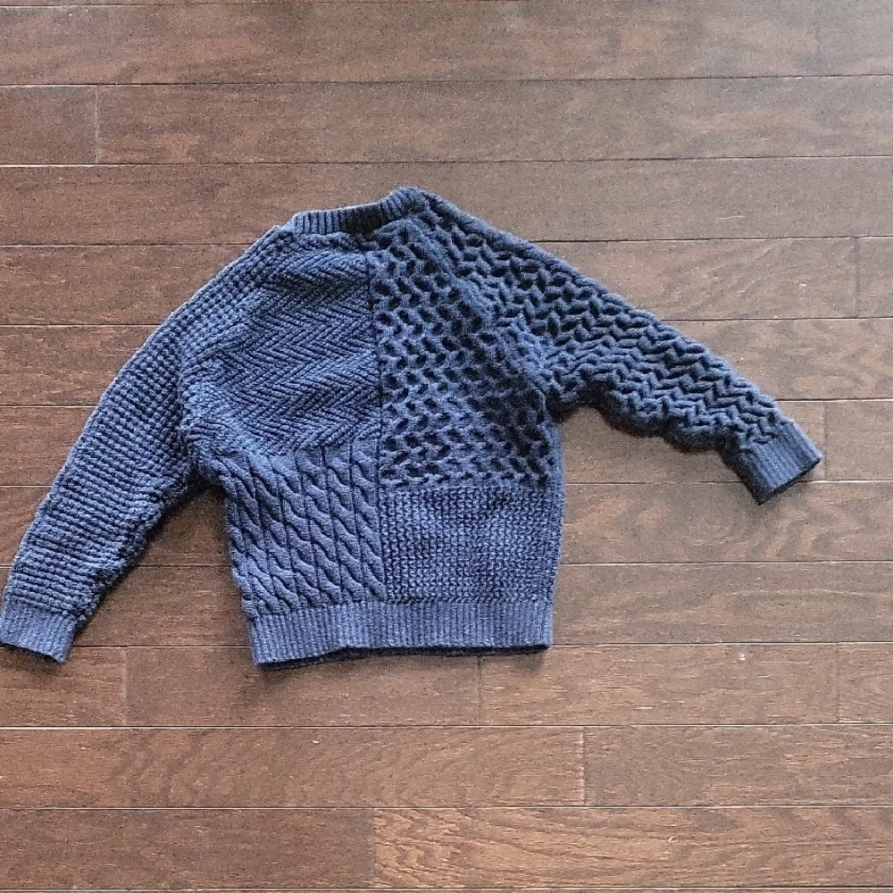 Blue Cable Knit Sweater